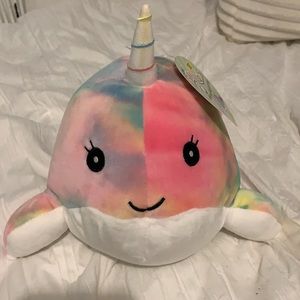 pink tie-dye narwhal limited edition squishmallow